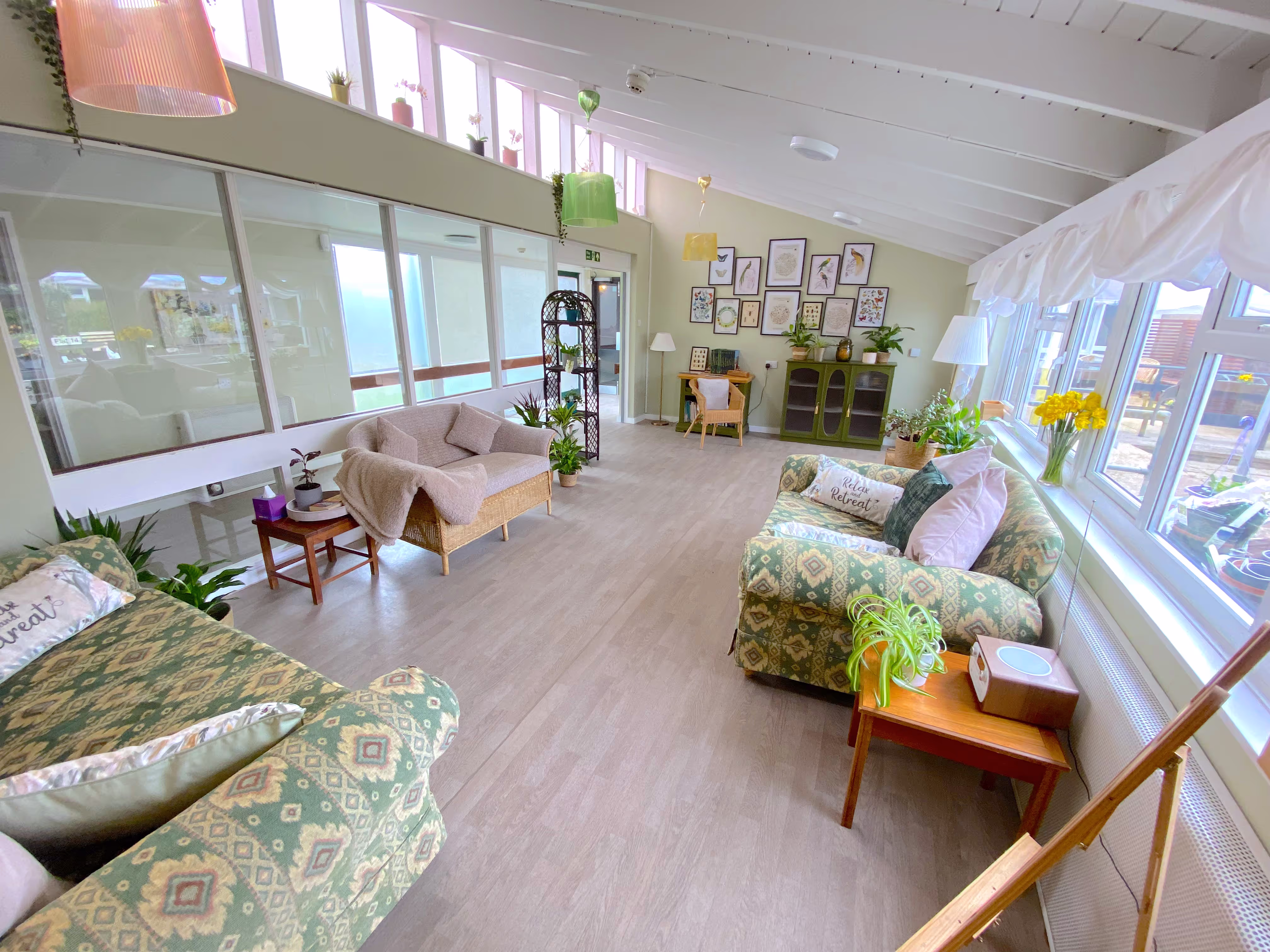 Relaxing communal lounge for residents.